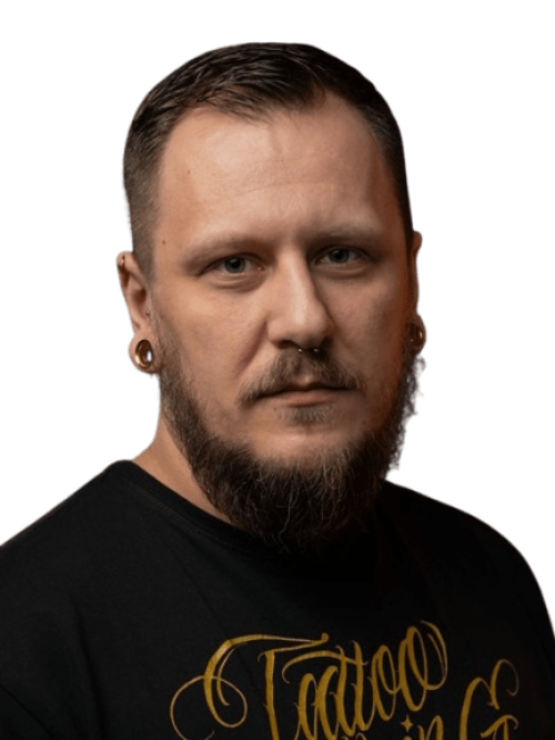 Pablo — tatuaż graficzny i blackwork
